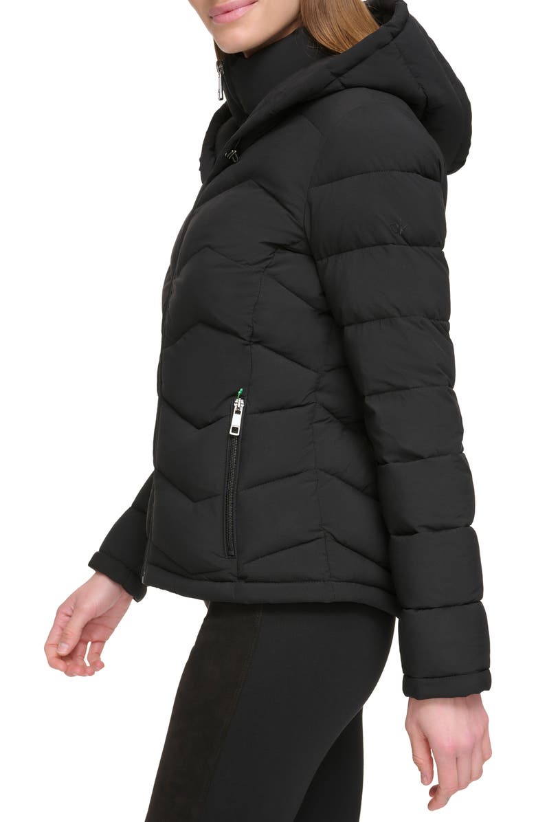 Calvin Klein Packable Chevron Quilt Puffer Jacket, Alternate, color,