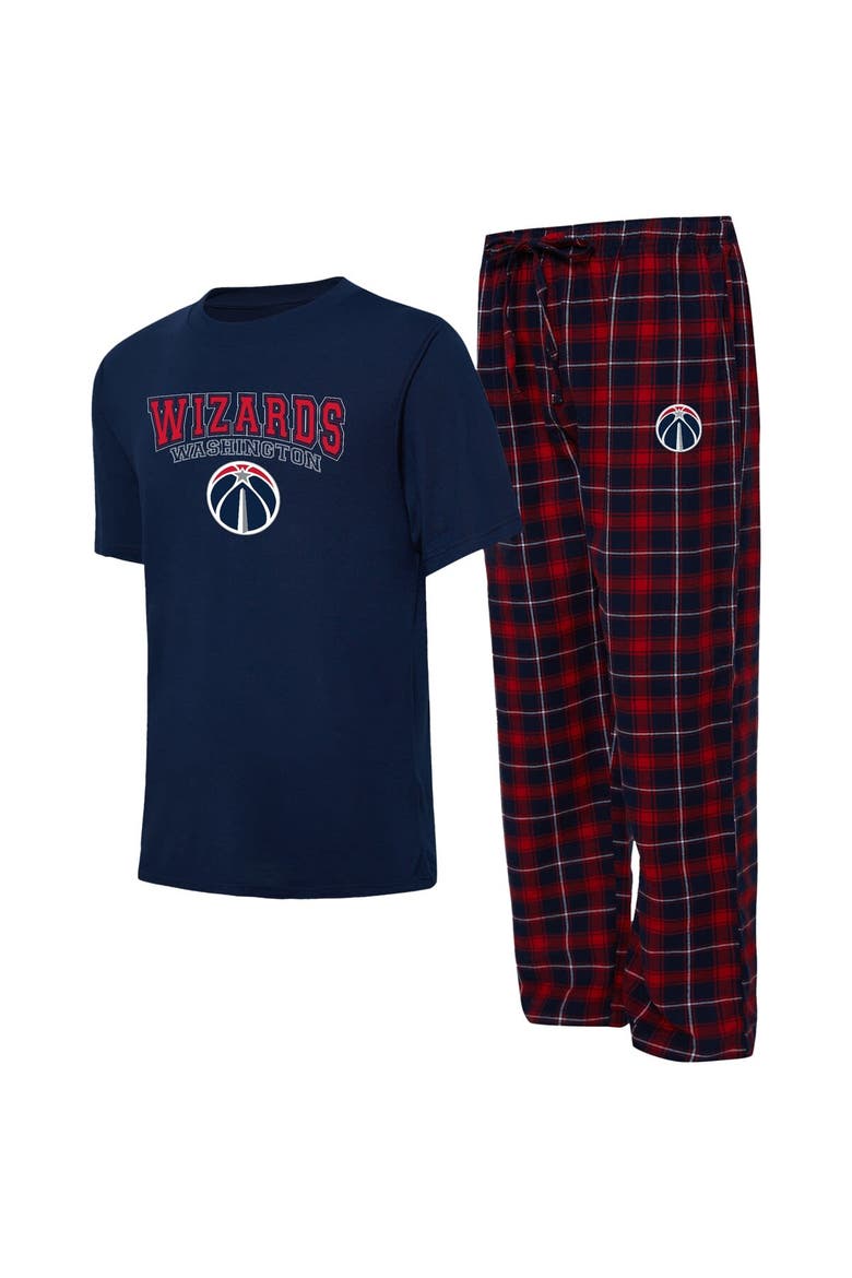 Men's College Concepts Navy/Red Washington Wizards Arctic T-Shirt & Pajama Pants Sleep Set, Alternate, color, Navy