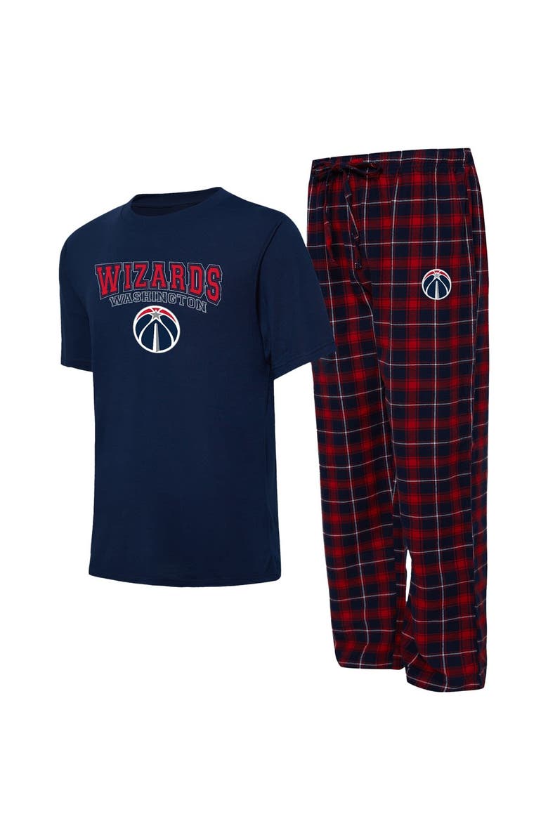 College Concepts Men's College Concepts Navy/Red Washington Wizards Arctic T-Shirt & Pajama Pants Sleep Set, Alternate, color, Navy