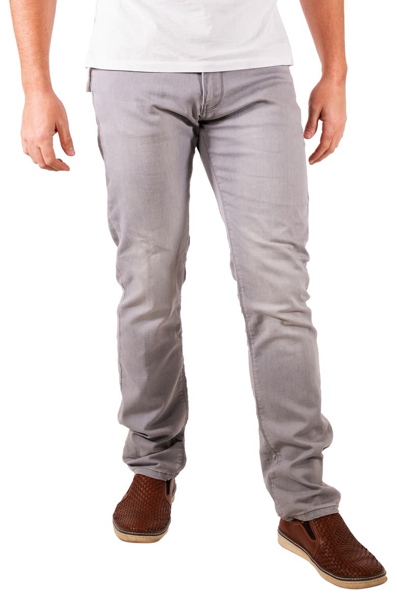 Classic Fit Stripe Selvedge Contrast Jeans, Main, color, GREYDNU