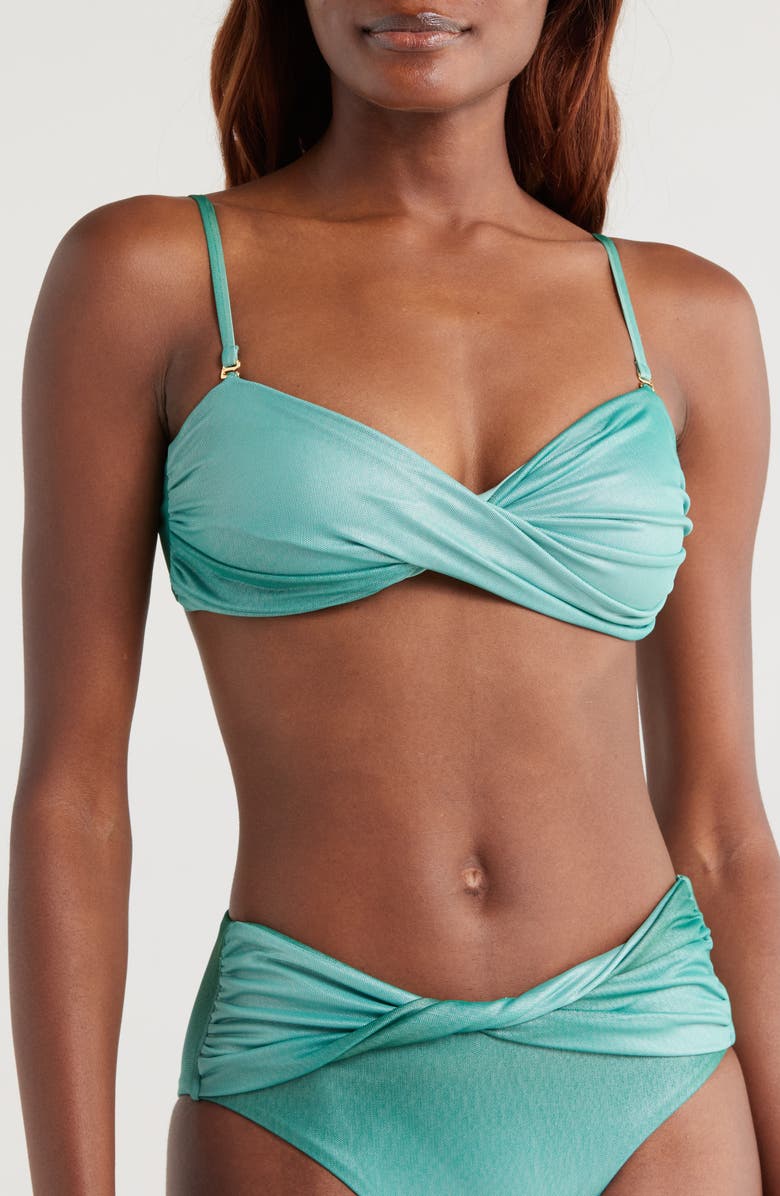 BOAMAR Kai Twist Bikini Top, Alternate, color, Green
