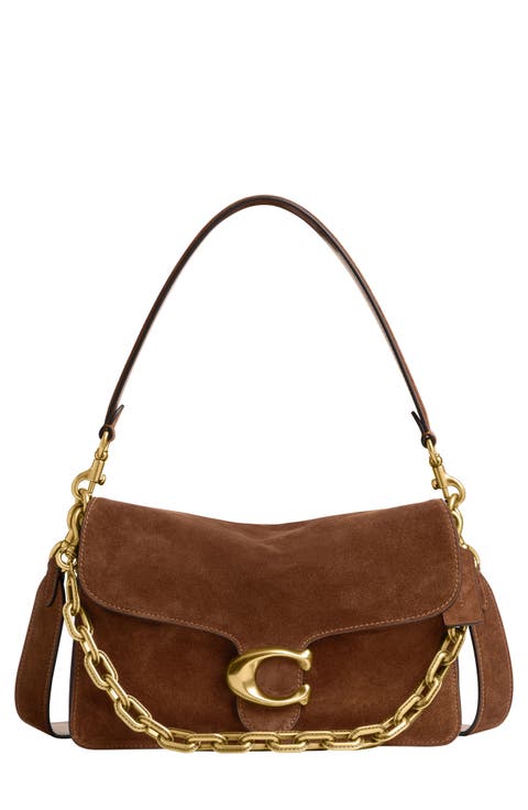 Tabby Chain Suede Shoulder Bag