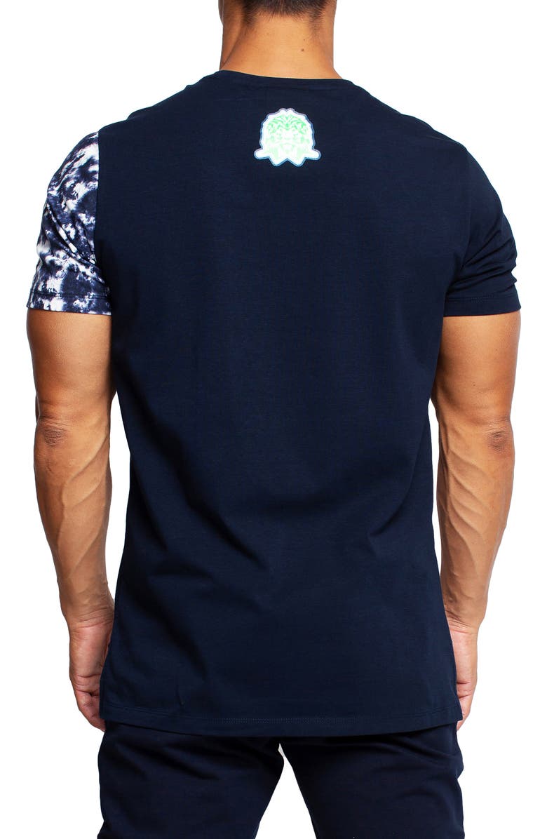 Maceoo Panel Tie Dye Blue T-Shirt, Alternate, color, Blue