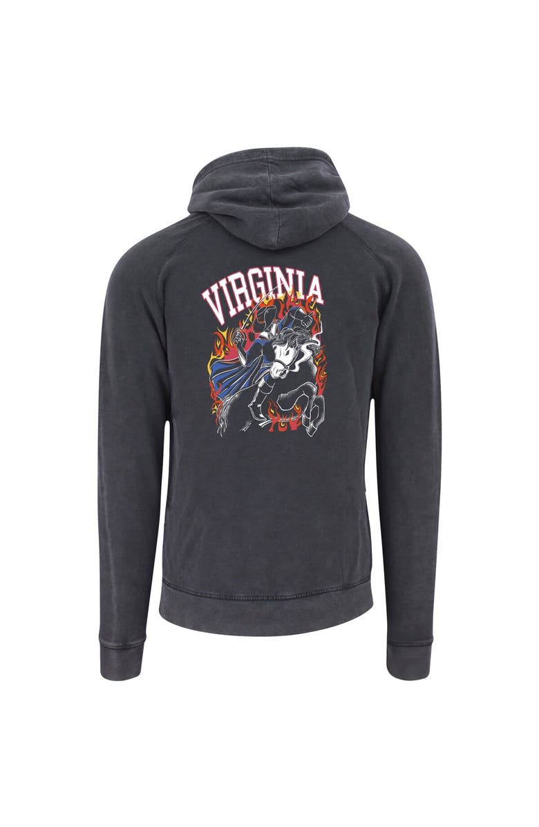IMAGE ONE Men's Black Virginia Cavaliers Legend Of Cavalier Hollow Spooky Hoos Vintage Raglan Pullover Hoodie, Alternate, color, 