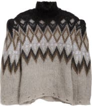 Acne Studios Kissick Fair Isle Padded Mohair & Wool Blend Turtleneck Sweater