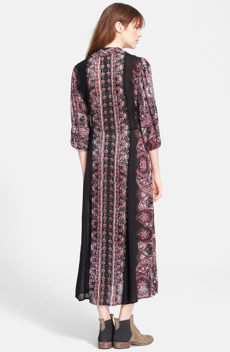 Free People Print Gauze A-Line Midi Dress, Alternate, color, 