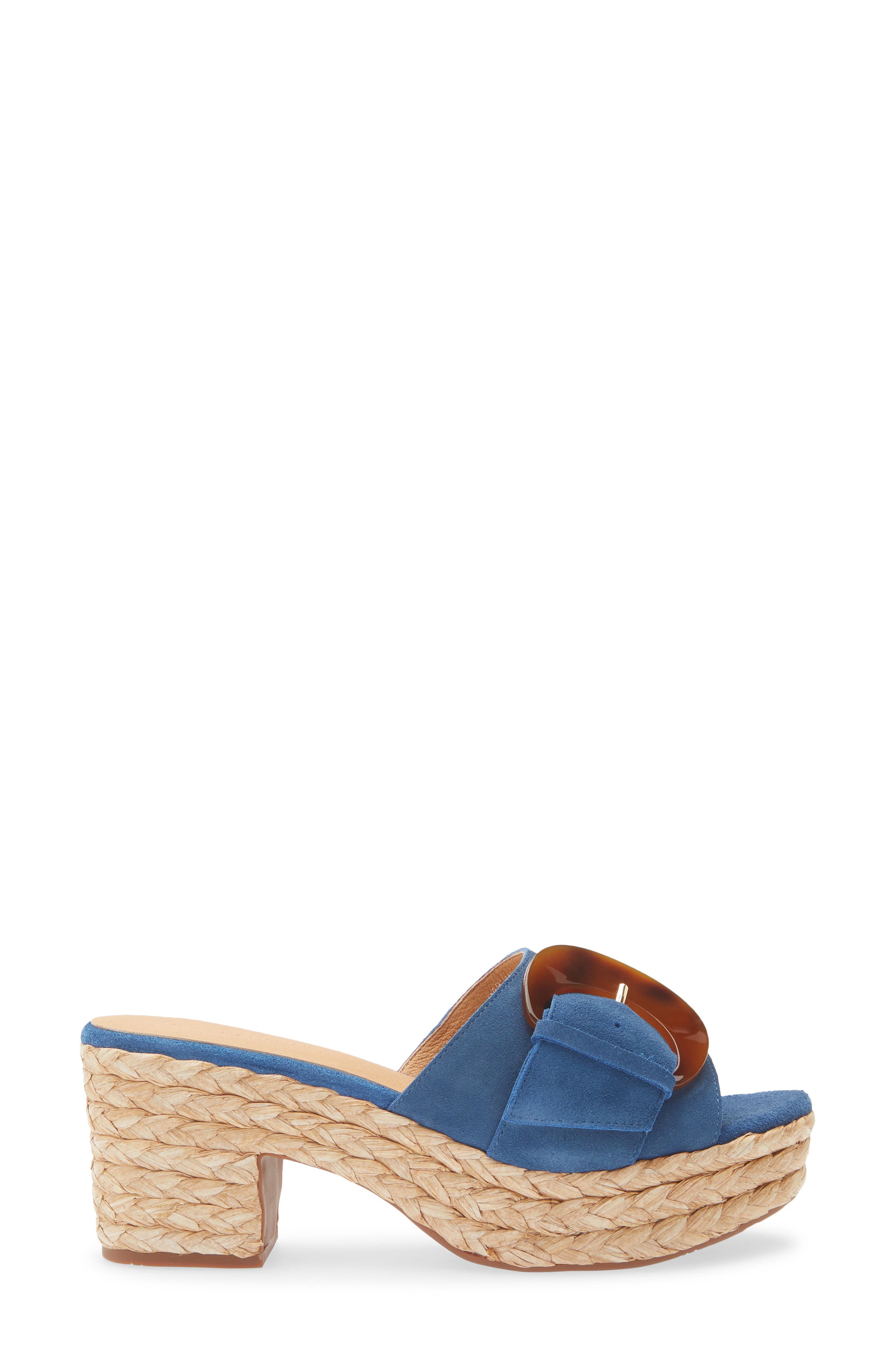 Garlyn Platform Sandal, Alternate, color, NAVY SUEDE