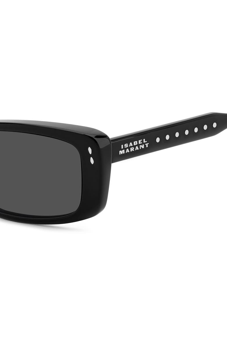 Isabel Marant 57mm Rectangular Sunglasses, Alternate, color, Black/ Grey
