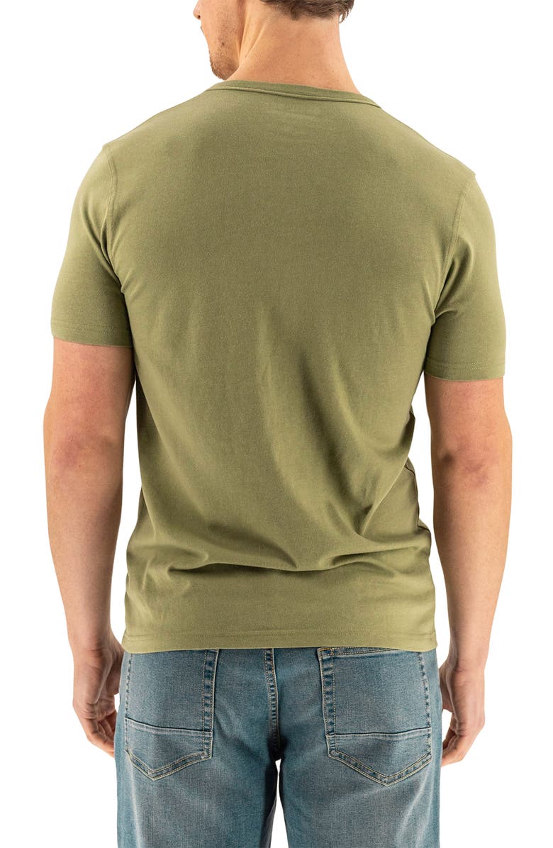 Devil-Dog Dungarees Short Sleeve Henley, Alternate, color, Oil Green
