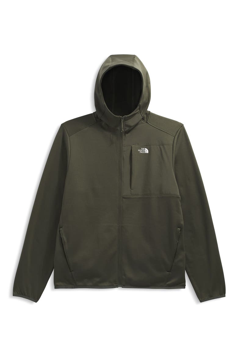 Performance Fleece Zip Hoodie, Alternate, color, NEW TAUPE GREEN
