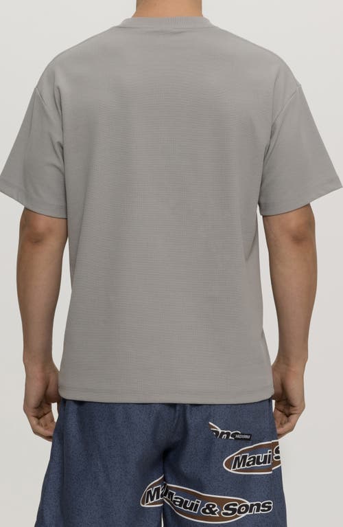 Maui And Sons Maui & Sons Surface Oversize Ribbed Cotton T-shirt In Grey