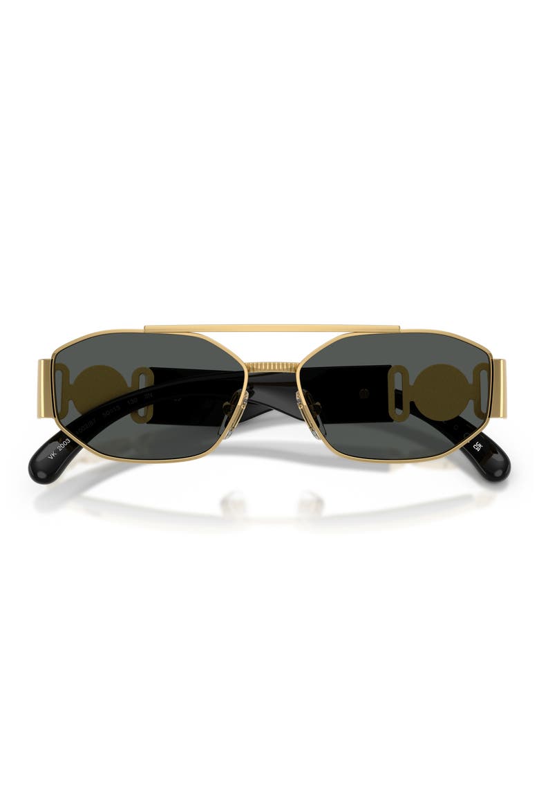 Kids' 50mm Rectangular Sunglasses, Alternate, color, GOLD / DARK GREY