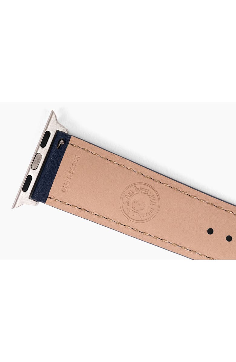 Bluebonnet Le Petit Prince Italian Leather Apple Watch Band, Alternate, color, Midnight Blue