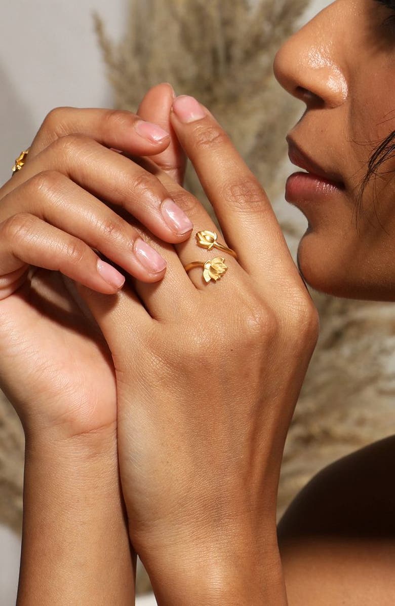 Satya Jewelry Open to Possibilities Double Lotus Ring, Alternate, color, 