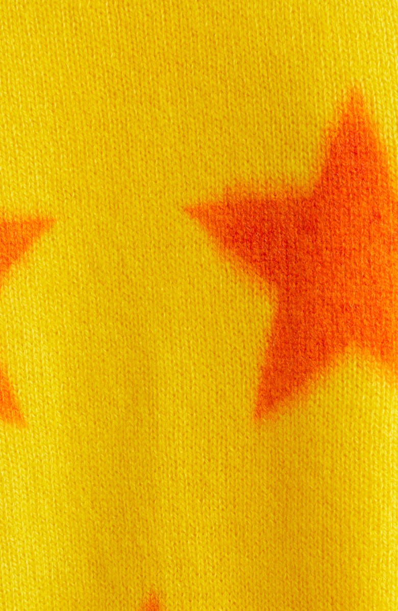 The Elder Statesman Star Sprayed Oversize Cashmere V-Neck Cardigan, Alternate, color, 