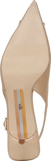 Kaitlyn Slingback Pointed Toe Kitten Heel Pump