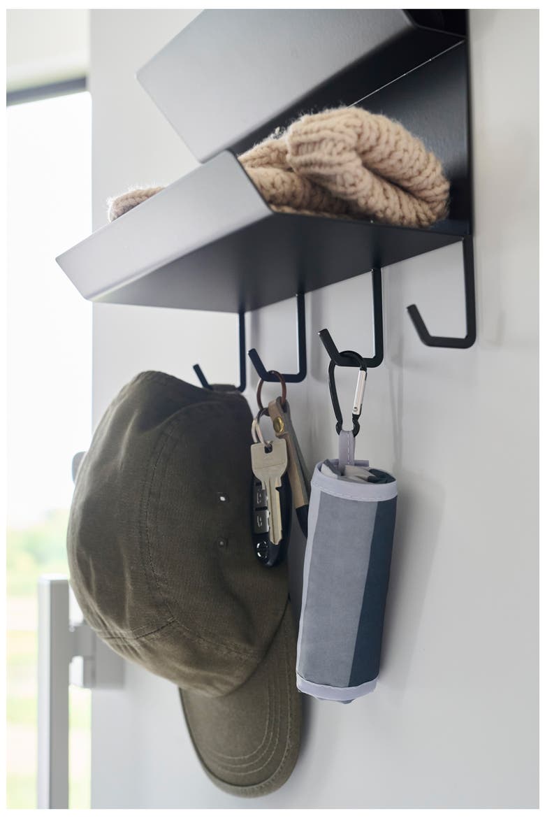 Magnetic Entryway Rack, Alternate, color, BLACK