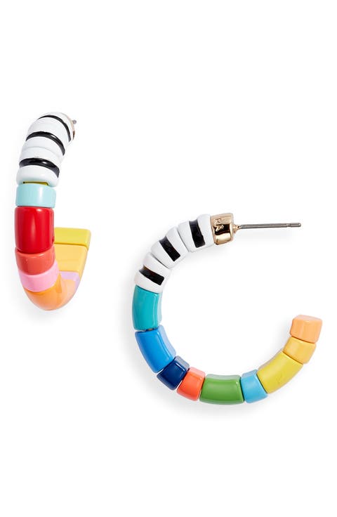 Kaleidoscope Beaded Hoop Earrings