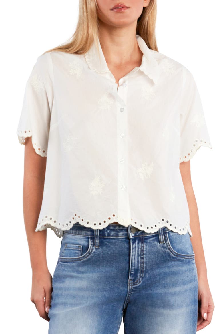 Empress Embroidered Shirt, Main, color, BRIGHT WHITE