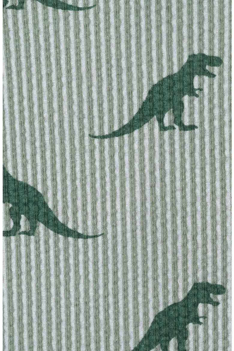 Kids' Seersucker Button-Up Shirt & Shorts, Alternate, color, GREEN DINO