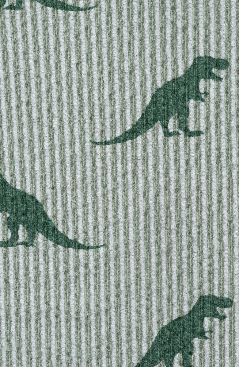 Andy & Evan Kids' Seersucker Button-Up Shirt & Shorts, Alternate, color, Green Dino