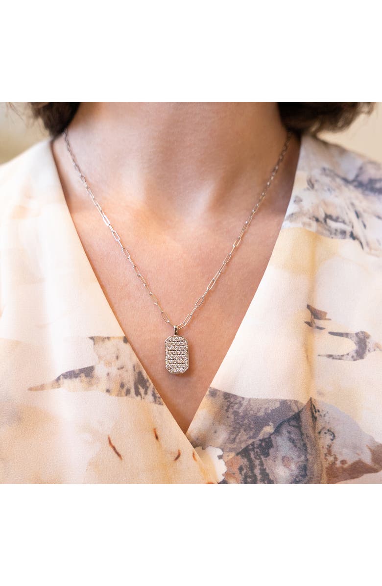 Sethi Couture Pavé Diamond Tag Pendant, Alternate, color, 18K Wg