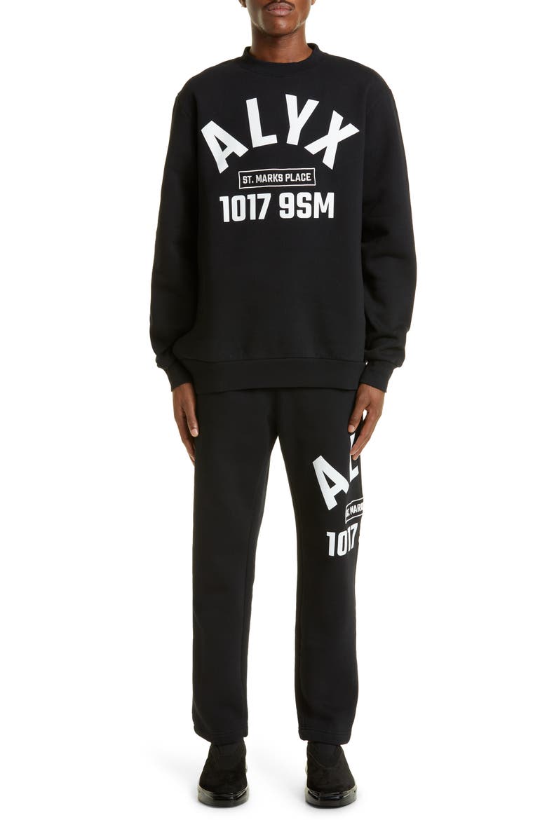 Arch Logo Graphic Sweatshirt, Alternate, color, BLACK