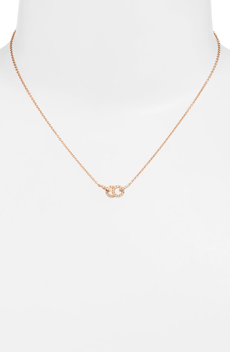 COURBET Celeste Interlocking Lab Created Diamond Pendant Necklace, Alternate, color, 