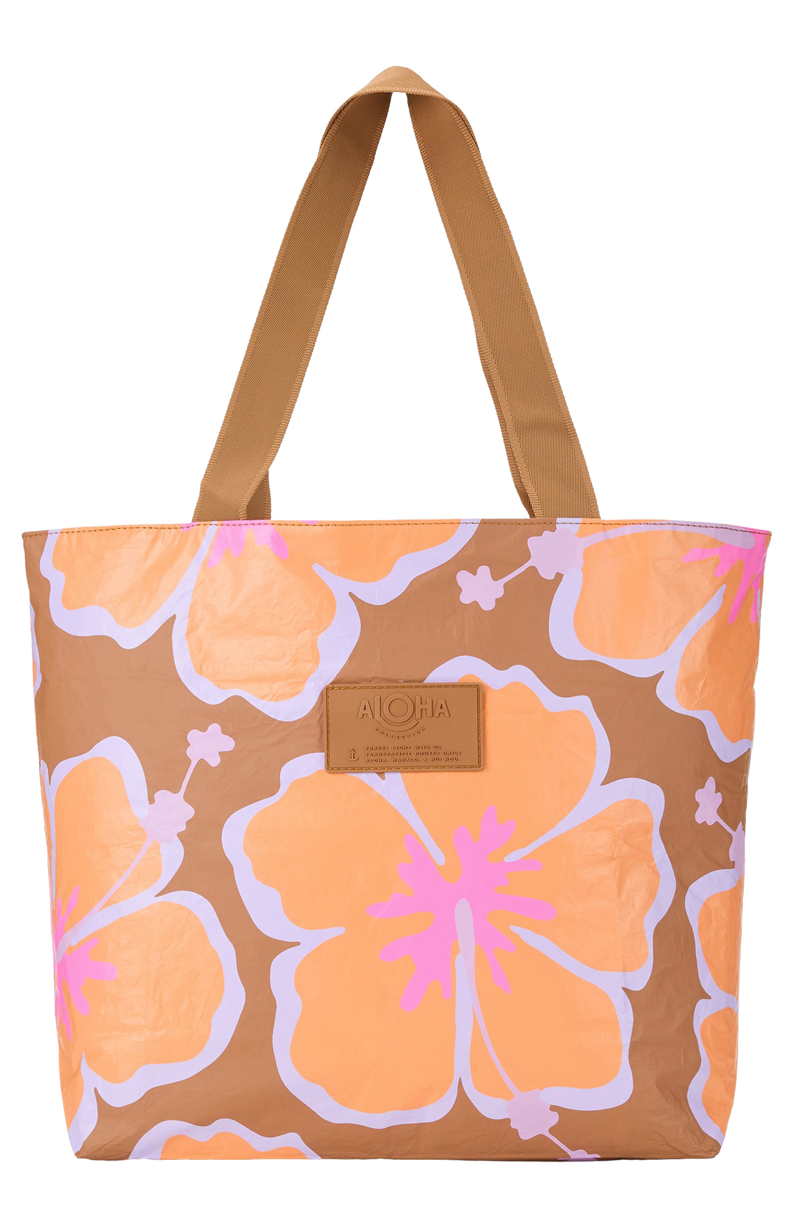 Aloha Collection Day Tripper Pua Waikiki Water Resistant Tyvek<sup>®</sup> Tote, Main, color, 