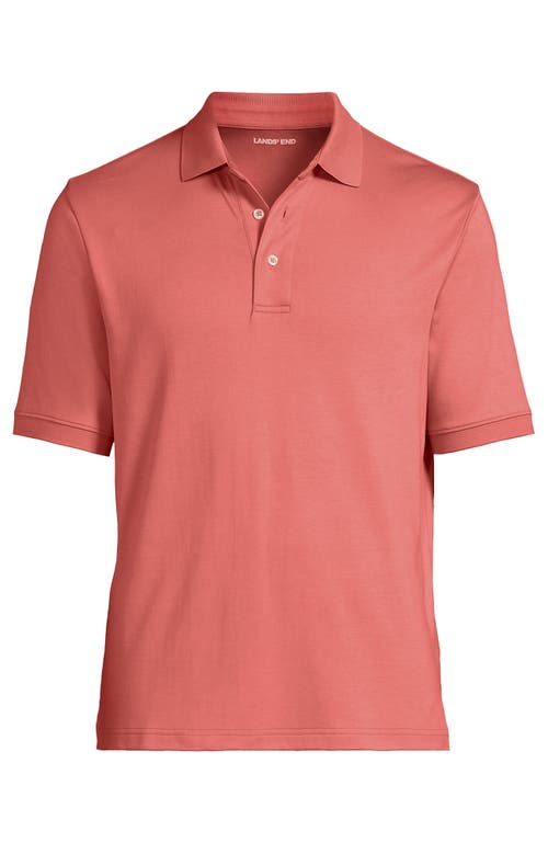 Lands' End Short Sleeve Cotton Supima Polo Shirt In Red