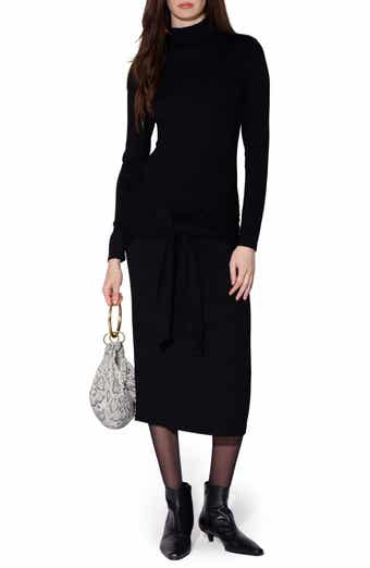 Celeste Mock Neck Midi Sheath Dress