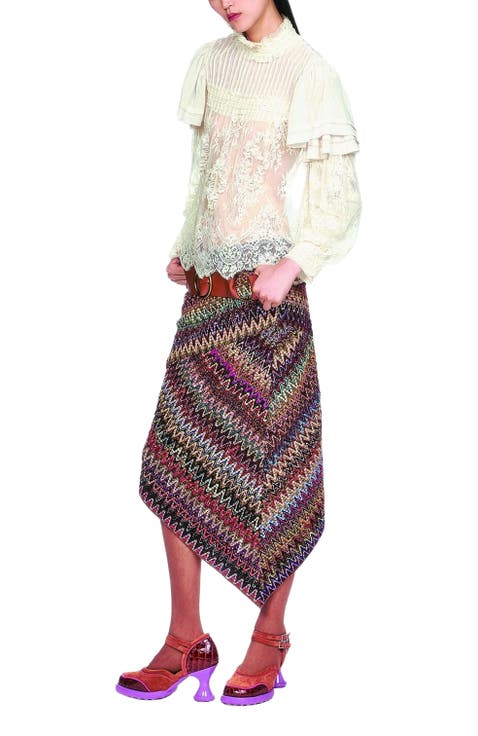 Bargello Multi Asymmetrical Skirt