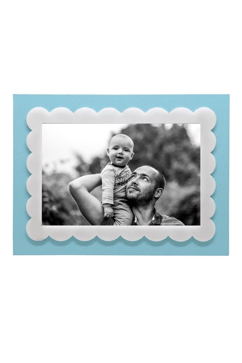 Sky Blue Scallop 4 x 6-Inch Picture Frame, Main, color, BLUE