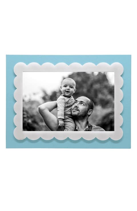 Sky Blue Scallop 4 x 6-Inch Picture Frame