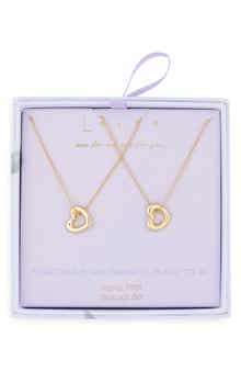 Leith Together Is My Favorite Place To Be Set of 2 Open Heart Pendant Necklaces