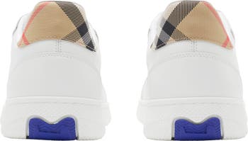 Leather and Check Terrace Sneakers