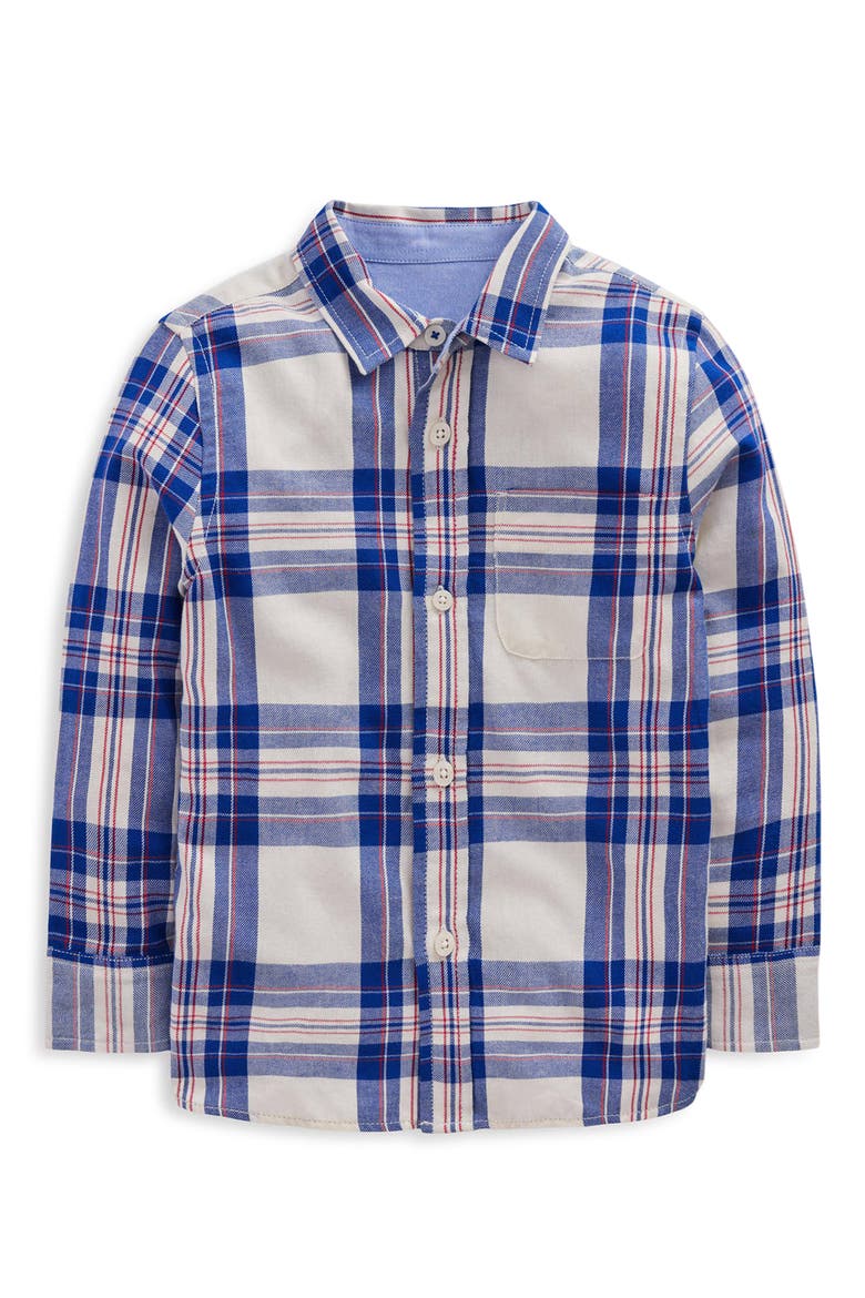 Kids' Check Cotton Shirt, Main, color, BLUE CHECK