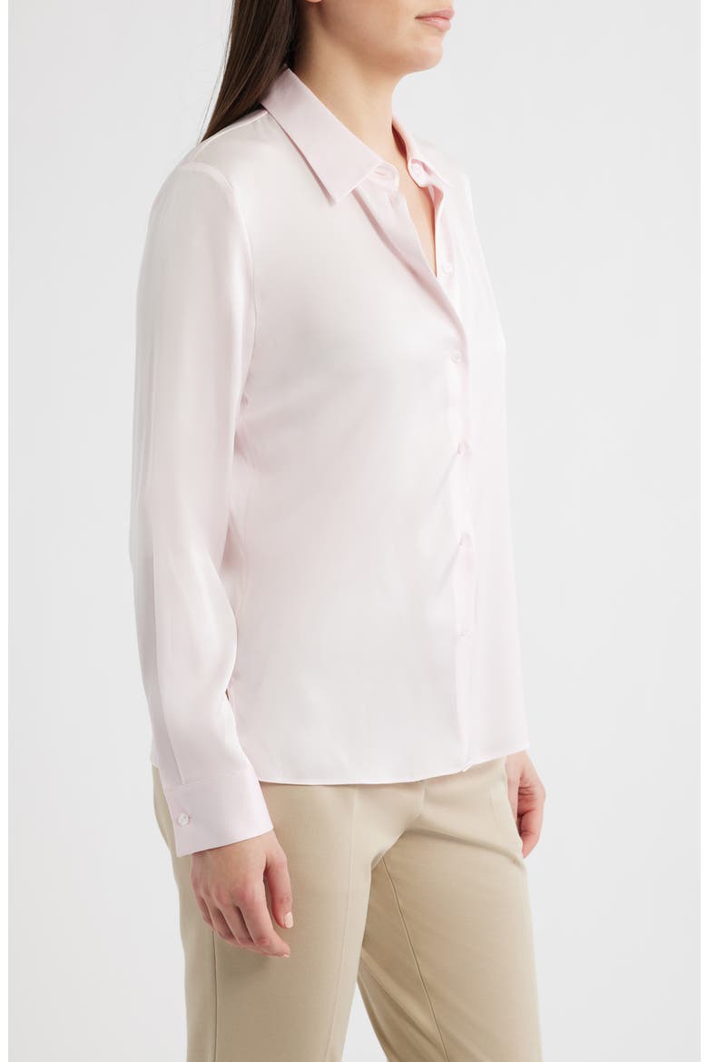 Bonya Stretch Silk Button-Up Shirt, Alternate, color, OCEAN ROSE