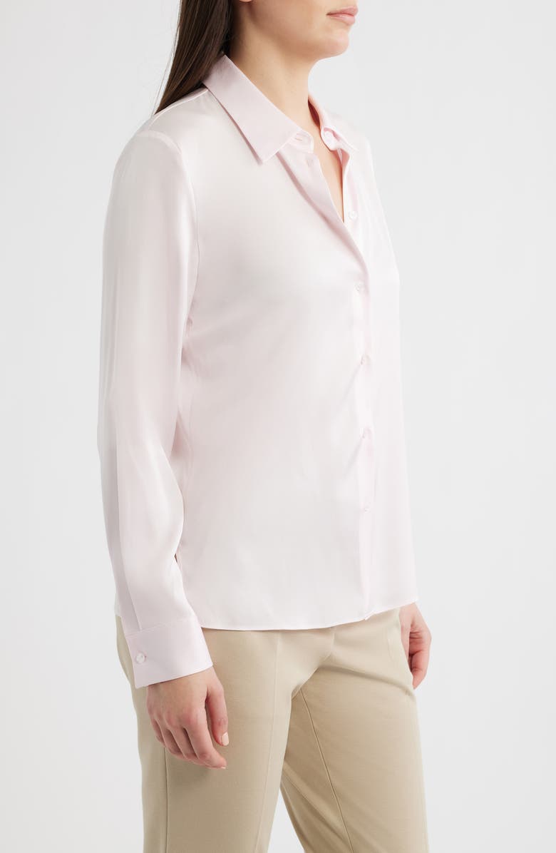 BOSS Bonya Stretch Silk Button-Up Shirt, Alternate, color, Ocean Rose