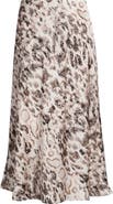 Tahari ASL Print Satin Maxi Skirt