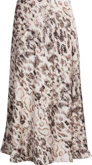 Tahari ASL Print Satin Maxi Skirt
