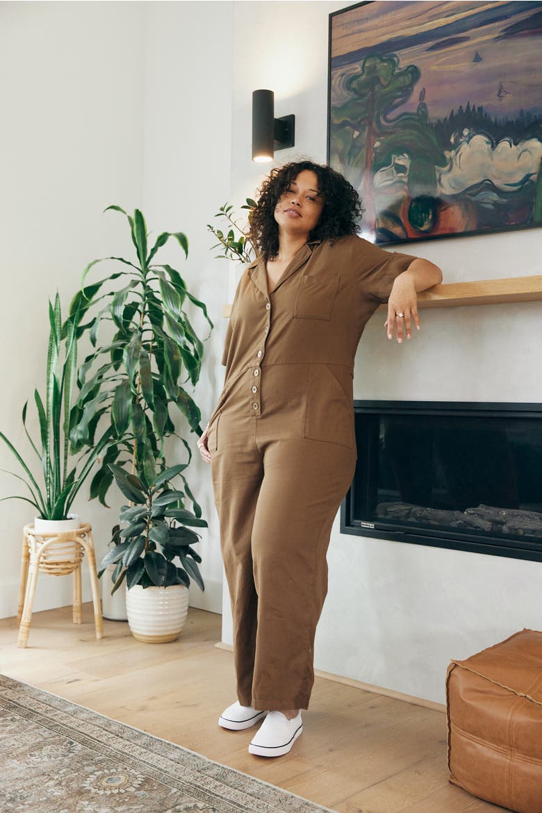 Gemini Jumpsuit, Alternate, color, Teak