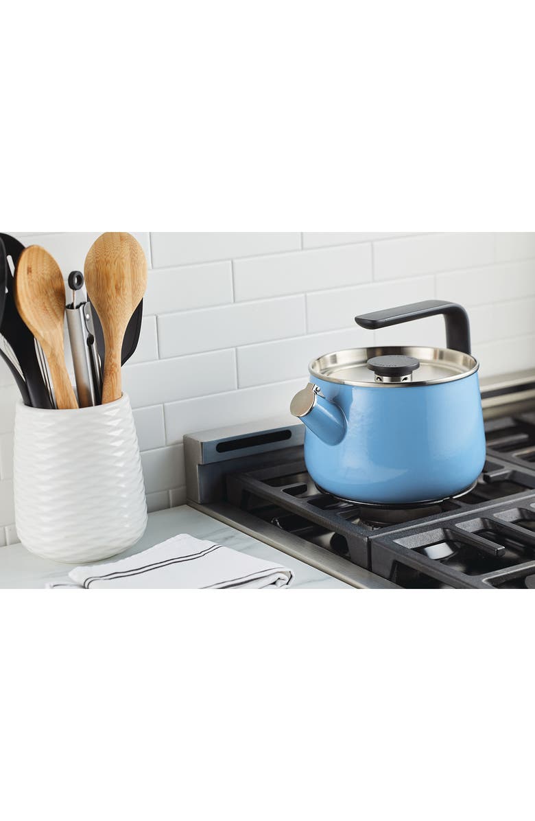 KITCHENAID 2-Quart Enameled Tea Kettle, Alternate, color, Blue