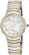 GEVRIL Spello II Mother-of-Pearl & Diamond Bracelet Watch, 36mm
