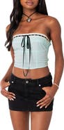 EDIKTED Poplin Bustier Top