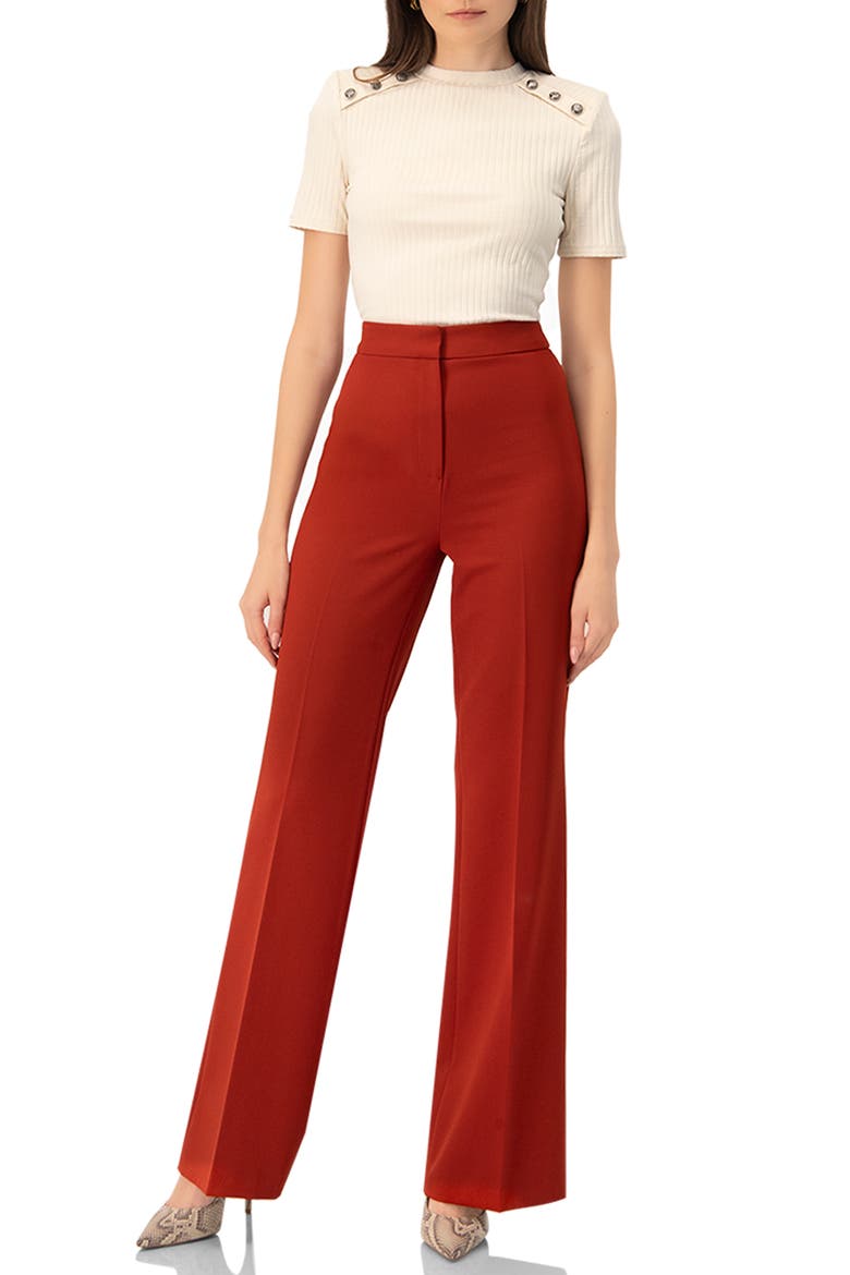 Puffed Shoulder Beige Top, Alternate, color, Beige