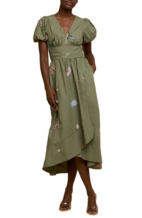 Arya Embroidered Cotton Maxi Dress