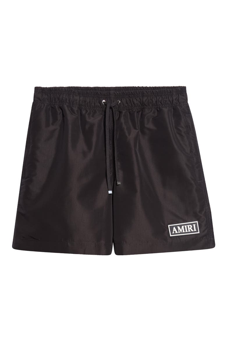 Patch Swim Trunks, Alternate, color, BLACK