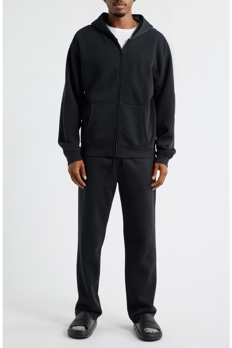 ZIP UP HOODIE, Alternate, color, WASHED ONYX