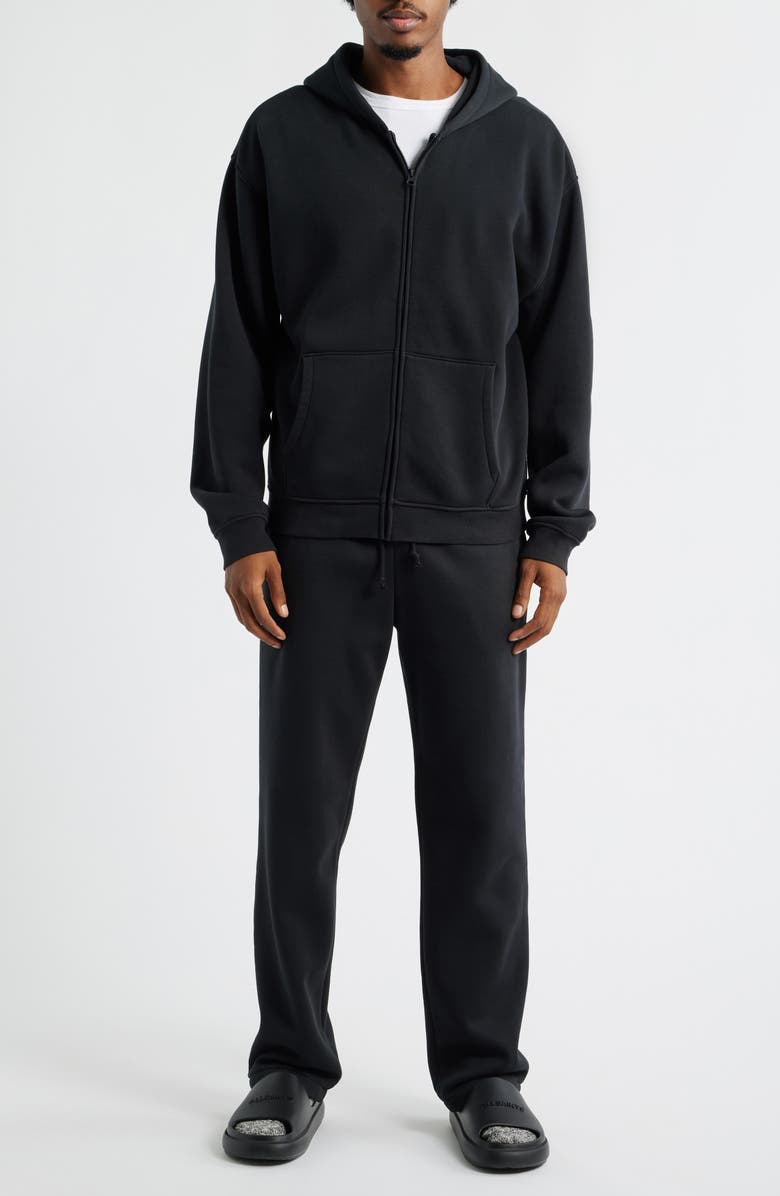 SKIMS Relaxed Zip-Up Lounge Hoodie, Alternate, color, Washed Onyx